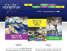Tablet Screenshot of momentumgymnastics.com